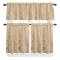 thumbnail image 2 of Kitchen Window Curtains Valance and Tier Set, Japanese Style Flower Rod Pocket Tier Curtain Valance Set, Vintage Country Floral Art Light Filtering Cafe Curtains for Bedroom Living Room, 2 of 9