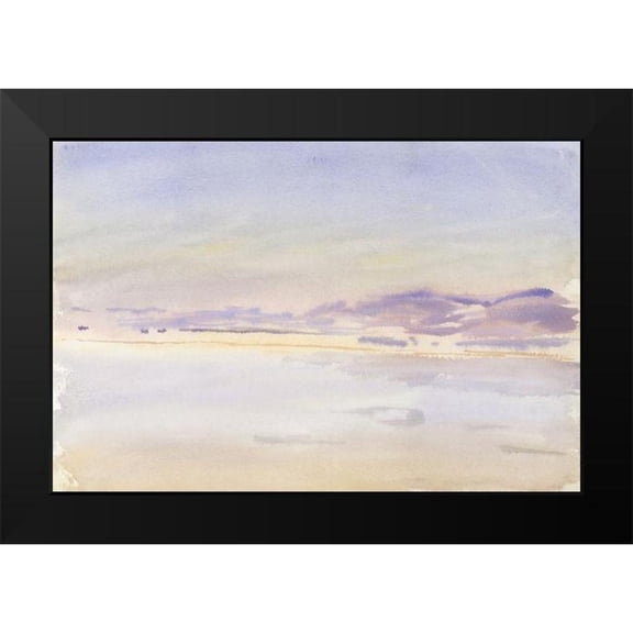 Sargent, John Singer 14x11 Black Modern Framed Museum Art Print Titled - Sunset at Sea