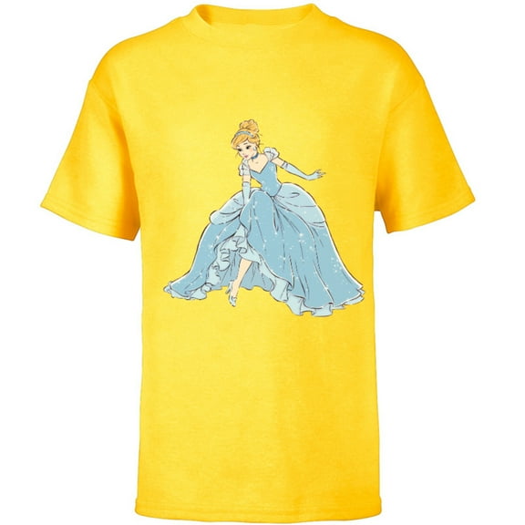 Disney Cinderella T-Shirt - Short Sleeve T-Shirt for Kids - Customized-Sunflower