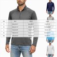 thumbnail image 3 of ZIXKCGDSE Men's Long Sleeve Athletic Shirts 1/4 Pullover Zip Long Sleeve Lightweight Tops Size S, 3 of 4