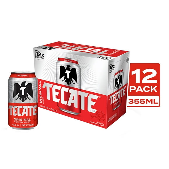 Cerveza clara Tecate Original 12 pack latas de 355 ml c/u