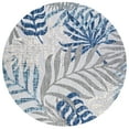 thumbnail image 4 of JONATHAN Y AMALFI COAST 6' Round Area Rug, Tropics Palm Leaves - Gray/Blue, AMC100A-6R, 4 of 10