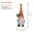 thumbnail image 6 of Alpine Corporation Gnome with "Welcome" Sign Decor, 6 of 13