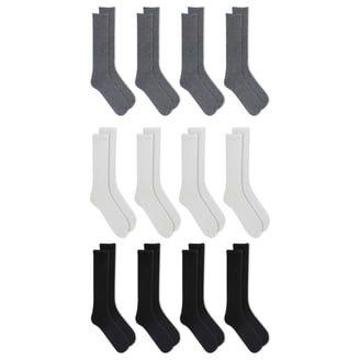 Jnamkieyo 8-Pair Men's Crew Socks – Moisture-Wicking Athletic Socks For Running, Sports & Travel | Cushioned Comfort Socks Multi-Pack