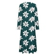 thumbnail image 4 of Wancir Women's Casual Long Sleeve Round Neck Hem T-Shirt Loose Dress with Pockets, 4 of 4