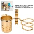 thumbnail image 5 of Accesorio de baño Soporte para secador de pelo Montaje en pared Estante organizador multiusos (Oro) JAMW Sencillez, 5 of 5