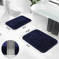 thumbnail image 3 of 15 Pcs Navy Blue Bathroom Sets Complete with Shower Curtain Set, Non-Slip Rug and Bath Mat, Blue Bathroom Decor Set with Shower Curtain and Rugs and Accessories for Home Decor/Housewarming, 3 of 5