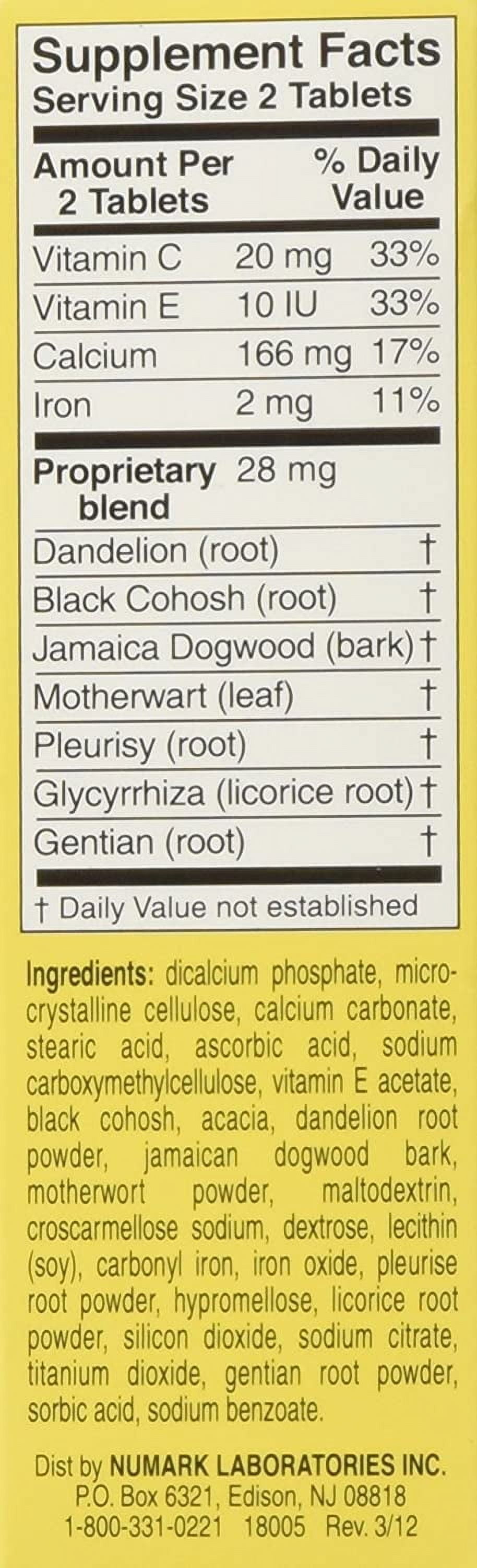 4 Pack - Herbal Tablet Supplement 72 Tablets