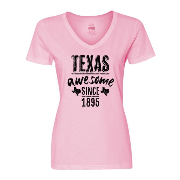 Inktastic Texas Awesome Since 1895 Women's V-Neck T-Shirt