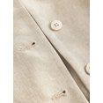thumbnail image 5 of Apricot Mid-Length Shirt Dress With Lapel, Belt, And Short Sleeves, 5 of 6