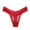 Red, variant on yunLCZ Women's Cotton Underwear High Waist Women Lace Large Size Women Thong T Pants Transparent Lace Cotton Panties