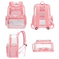 thumbnail image 5 of Mochila Fuyicat Heavy Duty, PVC transparente, rosa, 5 of 5