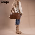 thumbnail image 5 of Wrangler Travel Duffel Bag Large Capacity Leather Luggage Bag Stylish and Durable Travel Bag, Brown, 5 of 7
