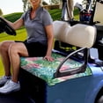 thumbnail image 2 of Jeiento Tropical Leaves Golf Cart Seat Covers Golf Cart Seat Towel Universal 2 Person Golf Cart Seats Cushion Travel Sports Golf Cart Accessories Decor, 2 of 5