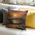 thumbnail image 3 of FCXZI Sunset Farmhouse Throw Pillow Cover for Home Sofa Couch Linen 20x20in, 3 of 5