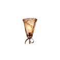 thumbnail image 3 of Franklin Iron Works Amber Scroll Rustic Wall Light Sconces Set of 2 Golden Bronze Hardwire 23 1/2" Fixture Art Glass for Bedroom Bathroom Vanity Home, 3 of 8