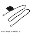 thumbnail image 3 of Unique Bargains 1 Pc Adjustable Waist Belt Delicate Flower Adjustable Waist Cord Women Silver Tone Black, 3 of 6