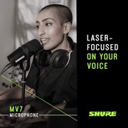 Shure MV7 Podcast Microphone (Black) for Podcasting, Home Recording and Gaming