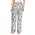 thumbnail image 3 of Uemuo Carrot Rabbit Pattern Women's Wide Leg Palazzo Lounge Pants with Pockets Light Weight Loose Comfy Casual Pajama Pants-X-Large, 3 of 9
