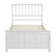 thumbnail image 3 of Aukfa Platform Bed, Twin Bed Frame with Headboard, Wooden - White, 3 of 8