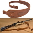 thumbnail image 3 of Cow Hide Leather Rifle and Shotgun Sling Hunting Belt Shoulder Strap Handmade, 3 of 15