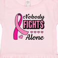 thumbnail image 3 of Inktastic Breast Cancer Awareness Nobody Fights Alone Pink Ribbon Girls Toddler Dress, 3 of 4