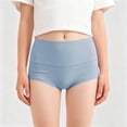thumbnail image 4 of zbxnLI Cotton Underwear for Womens Seamless Midi Waist Boxer Briefs Comfy Breathable Stretchy Ladies Boyshorts, 4 of 6