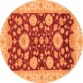 thumbnail image 1 of Ahgly Company Indoor Round Oriental Orange Traditional Area Rugs, 6' Round, 1 of 4