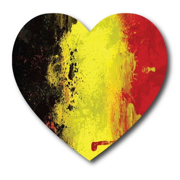 Magnet Me Up Belgium Belgian Brussels Flag Heart Magnet Decal, 5 In, Vinyl Automotive Magnet