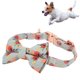 thumbnail image 4 of Collar De Pajarita Con Patrón De Flores Para Perros, Cuello De Pajarita Para Gatos, Algodón Elástico, Cómodo Para Perros Y Gatos ANGGREK Flor Verde L, 4 of 8