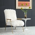 thumbnail image 2 of Modern Contemporary Urban Design Living Lounge Room Armchair, White, Fabric Wool, 2 of 4