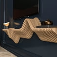thumbnail image 2 of Batamex Parametric 63" Floating Shelf Modern Geometric Wooden 3D Wavy Wall Piece, 2 of 6