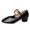 Black, variant on Women's Heel Bridal Dancing Shoes PU Upper Buckle Detail Round Toe Elegant Block Heel Pumps for Wedding Party Casual Wear