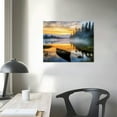 thumbnail image 4 of Nawypu  Lake Wall Art Canvas Picture: Nature Landscape Print Decor Boat Scenery Artwork Sunrise Scenic Painting for Bathroom Bedroom Decor, 4 of 6