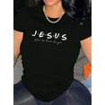 thumbnail image 1 of Camiseta básica para mujer verano[1pc Graphic Print T-Shirt] Faith Graphic Print T-Shirt for Women, Casual Crew Neck Short Sleeve Tee, Comfortable Polyester Knit Fabric with Medium Stretch, for All, 1 of 6