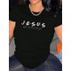 thumbnail image 1 of Camiseta básica para mujer verano[1pc Graphic Print T-Shirt] Faith Graphic Print T-Shirt for Women, Casual Crew Neck Short Sleeve Tee, Comfortable Polyester Knit Fabric with Medium Stretch, for All, 1 of 6