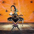 thumbnail image 3 of Halloween Witch Desktop Server, Halloween Cupcake Witch Display Stand Home Decor, Witch Resin Statue, 3 of 4