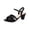 Exquisite Shoes - Black, variant on Samdudou Dress Sandals for Women Open Toe Chunky Block Heel Glitter Sparkly Strappy Criss Cross Ankle Buckle Wedding Evening Party Prom Shoes