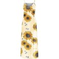 thumbnail image 3 of LAICAIW Robe d'Été Teinture sur Nœuds Florale Col en V Aguichant Sans Manches Femme Longue Mode Ample Maxi Robes Plage Fête Robe d'Été, 3 of 4
