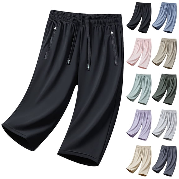 Chroia Active Capri Pants For Women High Waisted Drawstring Stretch Breathable Quick Dry Trousers