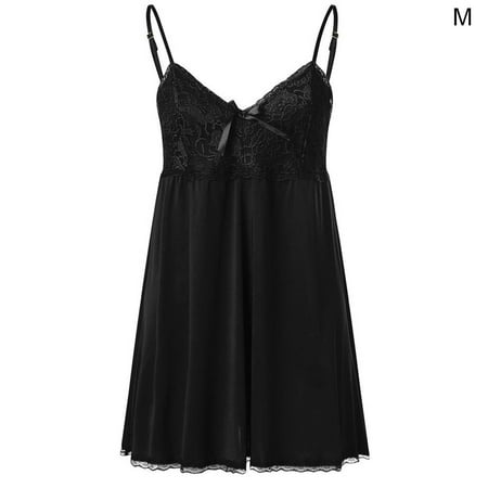 

Sleep Dress Hollow Lace Strap Dress Pajama Underwear Nightdress Neck Woman V Sexy