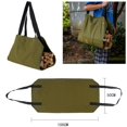 thumbnail image 3 of Bolsa de gran capacidad para transportar leña, porta leña portátil para exteriores verde, 3 of 8
