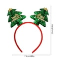 thumbnail image 3 of Horivan 1 Counts Christmas Hair Accessories Headband Festive Glitter Bows for Holiday Parties Women's Christmas Photo Props Long Lasting Plastic Hairband for Seasonal Celebrations, 3 of 6