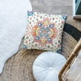 thumbnail image 3 of Boho Vintage Throw Pillow Cover Carpet Orange Blue Pattern Antique Ethnic Decorative Pillow Cases Home Decor Square 20x20 Inches Pillowcase, 3 of 6