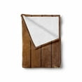 thumbnail image 2 of Seashells Soft Flannel Fleece Blanket, Seashells Anchors Starfish on Wooden Backdrop Nautical Elements Sea Theme, Cozy Plush for Indoor and Outdoor Use, 50" x 60", Brown Blue White, by Ambesonne, 2 of 6