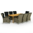 thumbnail image 1 of vidaXL 9 Piece Garden Dining Set Brown, 1 of 3