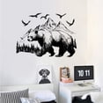 thumbnail image 2 of Adhesivos de pared con oso de montaña, oso negro, pájaro del bosque, 60 x 90 cm, 2 of 4