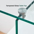 thumbnail image 4 of Narrow Glass Console Table with   Sofa Table Entryway Table Glass Writing Desk Small Computer Desk TV Table Buffet Table  Accent Table for Small Space (White  39.4), 4 of 11