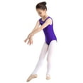 thumbnail image 5 of renvena Kids Girls Classic Ballet Dance Leotard Gymnastic Active Sleeveless Floral Lace Splice Keyhole Back Bodysuit, 5 of 7