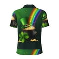 thumbnail image 4 of Rocae St. Patrick's Day4 for Men's Short Sleeve Polo Shirt, Quick Drying Performance Moisture Wicking Sports Men's Golf Shirt Small, 4 of 9